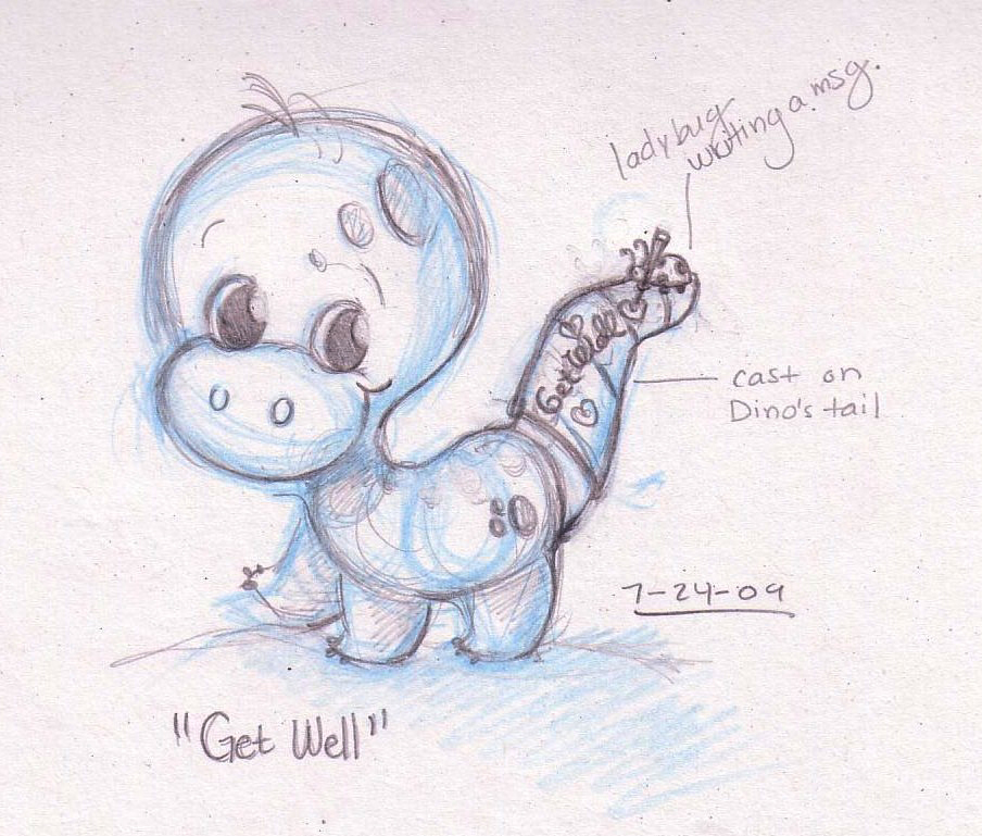 Cute Dinosaur Sketch